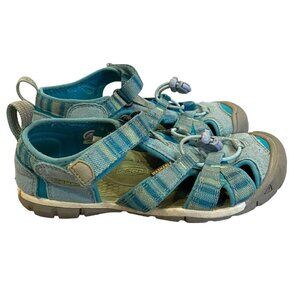 KEEN Seacamp II Water Sandals Waterproof Washable Youth Kids Sz 2 Teal